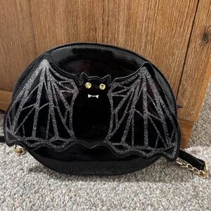 Betsey Johnson Black Bat Wing Crossbody Bag